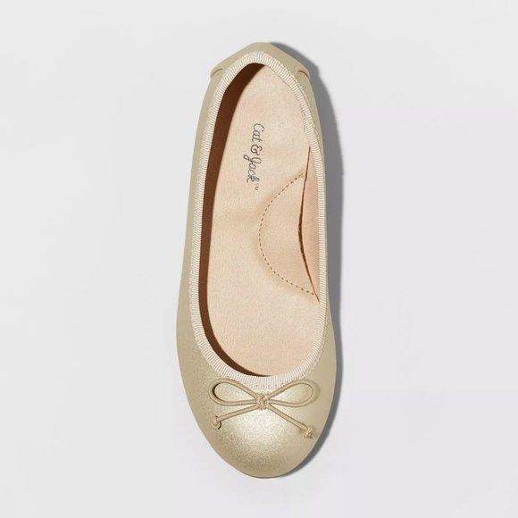 Cat & Jack Shoes Nwt Stacy Ballet Flats Gold Poshmark